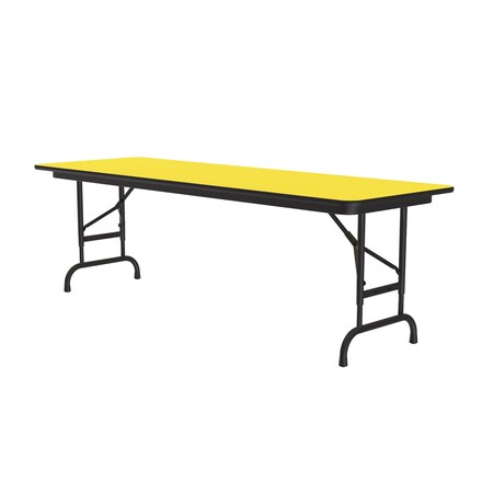 Correll CFA Adjustable HPL Folding Tables 24x60 Yellow CFA2460PX-38